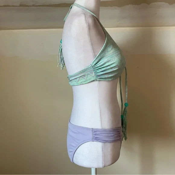 Victoria's Secret Reversible Boho Bikini Set in Aquamarine & Lavender size Small - Picture 11 of 12